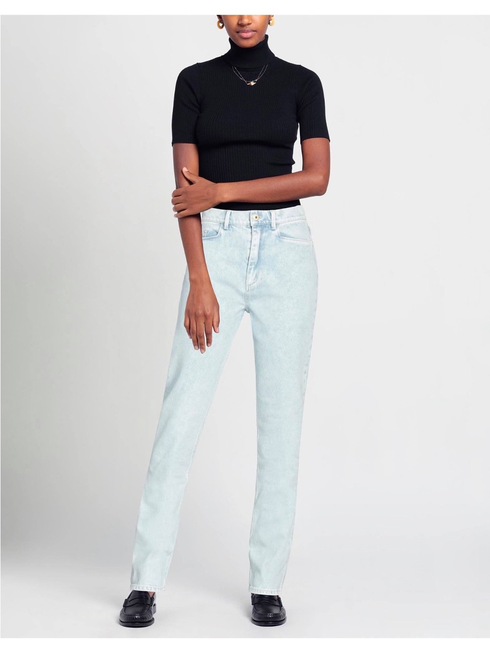 Wandler Women's Pale Blue Straight-Leg Jeans